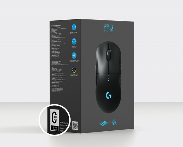 Logitech emissions label